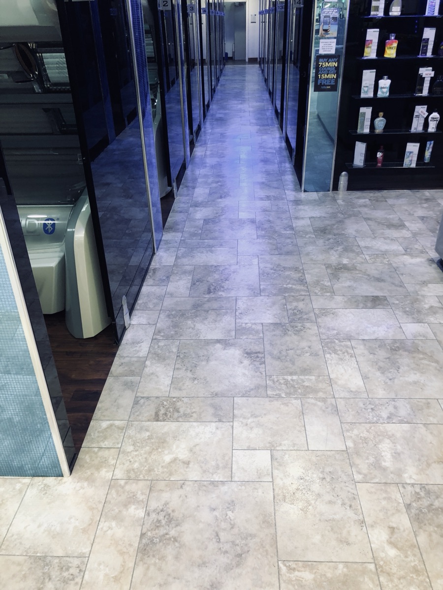 Polished hard floor after restoration