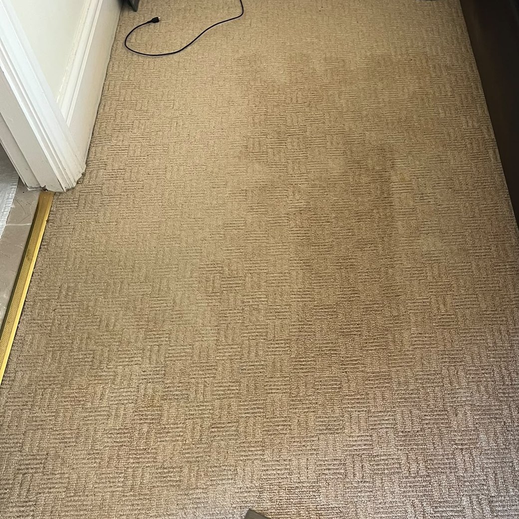The same bedroom carpet after cleaning. Clean and fresh